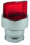 RB2-BK124...2 POSITION ILLUMINATED SELECTOR OPERATING HEAD, STAY-PUT TYPE, RED COLOR
