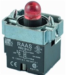 RB2-BVL74-12AC/DC...PILOT LIGHT BODY ASSEMBLY, 12AC/DC, INTEGRAL CIRCUIT & CLUSTER LED, RED COLOR