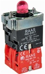 RB2-BWL744-12...BODY ASSEMBLY FOR PUSH BUTTON & SELECTOR, 12AC/DC, NC+NC CONTACTS, LED, RED COLOR