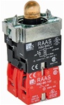 RB2-BWL754-24...BODY ASSEMBLY FOR PUSH BUTTON & SELECTOR, 24AC/DC, NC+NC CONTACT, LED, ORANGE COLOR