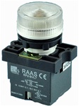 RCP2-BVL77-110...LED TYPE PILOT LAMP - 110AC, PLASTIC (INTEGRAL CKT & CLUSTER TYPE), CLEAR COLOR