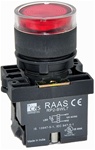 RCP2-BWL347-240...FLUSH ILLUMINATED LED TYPE PUSH BUTTON ACTUATOR-240AC, RED COLOR