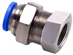 NPMF1/2-1/4 AIRTAC NPMF  PUSH TO CONNECT PNEUMATIC FITTING  BULKHEAD CONNECTOR