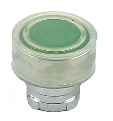 RB2-BA38...FLUSH PUSH BUTTON, SPRING RETURN, WITH TRANSPARENT BOOT, IP66, NON-ILLUMINATED, GREEN COLOR