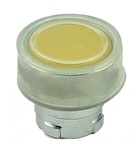RB2-BA58...FLUSH PUSH BUTTON, SPRING RETURN, WITH TRANSPARENT BOOT, IP66, NON-ILLUMINATED, YELLOW COLOR