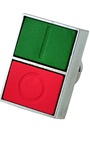 RB2-BA87...2 FLUSH PUSH BUTTON OPERATING HEAD WITHOUT PILOT LIGHT, SPRING RETURN, NON-ILLUMINATED, GREEN AND RED COLOR