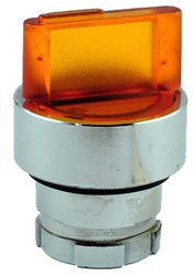 RB2-BK125...2 POSITION ILLUMINATED SELECTOR OPERATING HEAD, STAY-PUT TYPE, AMBER COLOR