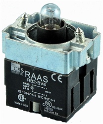 RB2-BV6-110...PILOT LIGHT BODY ASSEMBLY,110AC,WITH FIXING COLLAR