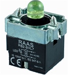 RB2-BVL73-110AC...PILOT LIGHT BODY ASSEMBLY, 110AC, INTEGRAL CIRCUIT & CLUSTER LED, GREEN COLOR