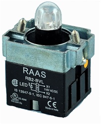 RB2-BVL75-110AC...PILOT LIGHT BODY ASSEMBLY, 110AC, INTEGRAL CIRCUIT & CLUSTER LED, AMBER COLOR