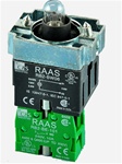 RB2-BW061-12...BODY ASSEMBLY FOR PUSH BUTTON & SELECTOR, 12AC/DC, NO CONTACT