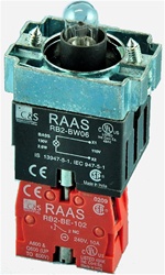 RB2-BW062-12...BODY ASSEMBLY FOR PUSH BUTTON & SELECTOR, 12AC/DC, NC CONTACT