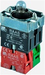 RB2-BW065-110...BODY ASSEMBLY FOR PUSH BUTTON & SELECTOR, 110AC, NO & NC CONTACTS
