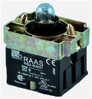 RB2-BW07-220...BODY ASSEMBLY FOR PUSH BUTTON & SELECTOR, 220AC, WITHOUT CONTACT BLOCKS