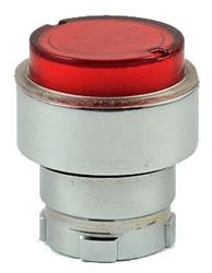 RB2-BW14...PROJECTING PUSH BUTTON, SPRING RETURN, FOR INCANDESCENT & LED BULBS, RED COLOR