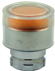 RB2-BW55...BOOTED TYPE FLUSH PUSH BUTTON, FOR INCANDESCENT & LED BULBS, AMBER COLOR