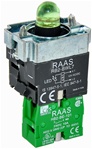 RB2-BWL731-24...BODY ASSEMBLY FOR PUSH BUTTON & SELECTOR, 24AC/DC, WITH NO CONTACT, LED, GREEN COLOR