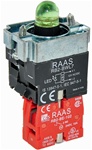 RB2-BWL732-110...BODY ASSEMBLY FOR PUSH BUTTON & SELECTOR, 110AC, WITH NC CONTACT, LED, GREEN COLOR