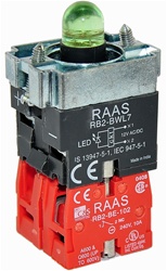 RB2-BWL734-110...BODY ASSEMBLY FOR PUSH BUTTON & SELECTOR, 110AC, WITH NC+NC CONTACTS, LED, GREEN COLOR
