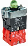 RB2-BWL734-12...BODY ASSEMBLY FOR PUSH BUTTON & SELECTOR, 12AC/DC, WITH NC+NC CONTACTS, LED, GREEN COLOR