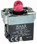RB2-BWL74-110...BODY ASSEMBLY FOR PUSH BUTTON & SELECTOR, 110AC, WITHOUT CONTACTS, LED, RED COLOR