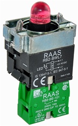 RB2-BWL741-24...BODY ASSEMBLY FOR PUSH BUTTON & SELECTOR, 24AC/DC, NO CONTACT, LED, RED COLOR