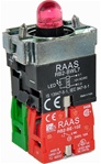 RB2-BWL745-110...BODY ASSEMBLY FOR PUSH BUTTON & SELECTOR, 110AC, NO+NC CONTACTS, LED, RED COLOR