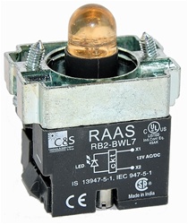 RB2-BWL75-24...BODY ASSEMBLY FOR PUSH BUTTON & SELECTOR, 24AC/DC, WITHOUT CONTACTS, LED, ORANGE COLOR