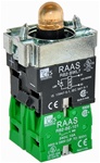 RB2-BWL753-110...BODY ASSEMBLY FOR PUSH BUTTON & SELECTOR, 110AC, NO+NO CONTACT, LED, ORANGE COLOR
