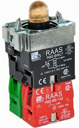 RB2-BWL755-12...BODY ASSEMBLY FOR PUSH BUTTON & SELECTOR, 12AC/DC, NO+NC CONTACT, LED, ORANGE COLOR
