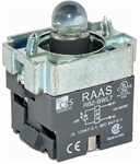 RB2-BWL76-110...BODY ASSEMBLY FOR PUSH BUTTON & SELECTOR, 110AC, WITHOUT CONTACTS, LED, BLUE COLOR