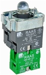RB2-BWL761-110...BODY ASSEMBLY FOR PUSH BUTTON & SELECTOR, 110AC, NO CONTACT, LED, BLUE COLOR