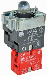 RB2-BWL762-12...BODY ASSEMBLY FOR PUSH BUTTON & SELECTOR, 12AC/DC, NC CONTACT, LED, BLUE COLOR