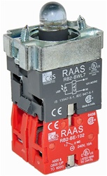 RB2-BWL764-110...BODY ASSEMBLY FOR PUSH BUTTON & SELECTOR, 110AC, NC+NC CONTACTS, LED, BLUE COLOR
