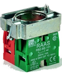 RB2-BZ105...CONTACT BLOCK SWITCHES,NORMALLY OPEN+NORMALLY CLOSED,STANDARD TYPE WITH COLLAR