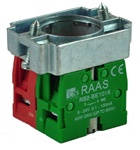 RB2-BZ1056...CONTACT BLOCK SWITCHES,NORMALLY OPEN+NORMALLY CLOSED,GOLD FLASH TYPE WITH COLLAR