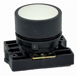 RCP2-BA1...FLUSH PLASTIC PUSH BUTTON, SPRING RETURN, NON-ILLUMINATED, WITH CARRIER, WHITE COLOR