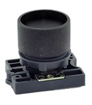 RCP2-BA26...GUARDED (RECESS) PLASTIC PUSH BUTTON, SPRING RETURN, BLACK COLOR WITH FIXING COLLAR