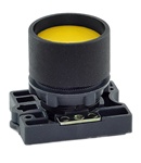 RCP2-BA56...GUARDED (RECESS) PLASTIC PUSH BUTTON, SPRING RETURN, YELLOW COLOR WITH FIXING COLLAR