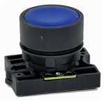 RCP2-BA6...FLUSH PLASTIC PUSH BUTTON, SPRING RETURN, NON-ILLUMINATED, WITH CARRIER, BLUE COLOR