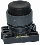 RCP2-BL2...PROJECTING PLASTIC PUSH BUTTON WITH CARRIER, NON-ILLUMINATED, BLACK COLOR