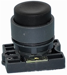 RCP2-BL2...PROJECTING PLASTIC PUSH BUTTON WITH CARRIER, NON-ILLUMINATED, BLACK COLOR