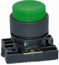 RCP2-BL3...PROJECTING PLASTIC PUSH BUTTON WITH CARRIER, NON-ILLUMINATED, GREEN COLOR