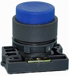 RCP2-BL6...PROJECTING PLASTIC PUSH BUTTON WITH CARRIER, NON-ILLUMINATED, BLUE COLOR