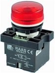 RCP2-BVL74-110...LED TYPE PILOT LAMP - 110AC, PLASTIC (INTEGRAL CKT & CLUSTER TYPE), RED COLOR