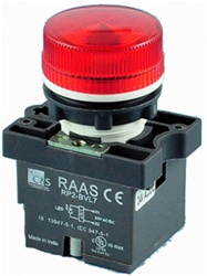 RCP2-BVL74-12...LED TYPE PILOT LAMP - 12AC/DC, PLASTIC (INTEGRAL CKT & CLUSTER TYPE), RED COLOR