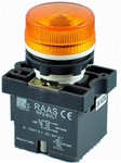 RCP2-BVL75-110...LED TYPE PILOT LAMP - 110AC, PLASTIC (INTEGRAL CKT & CLUSTER TYPE), AMBER COLOR