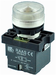 RCP2-BVL77-240...LED TYPE PILOT LAMP - 240AC, PLASTIC (INTEGRAL CKT & CLUSTER TYPE), CLEAR COLOR