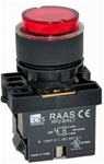 RCP2-BWL147-110...PROJECTING ILLUMINATED PUSH BUTTON ACTUATOR-110AC, LED TYPE, PLASTIC BODY, RED COLOR