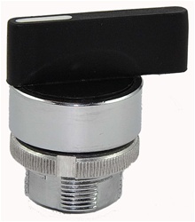 RM2-BJ7...METAL 3 POSITION SELECTOR HEAD, 1-SPRING RETURN - LEFT TO CENTER TYPE, LONG HANDLE